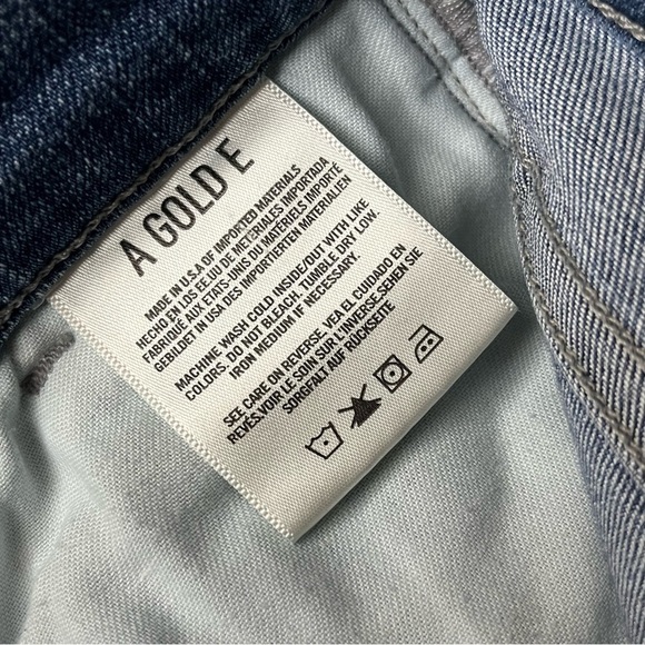 Agolde Sophie Raw Hem High Rise Crop Skinny Jeans in Hyper Blue 25 #A018D-843 - Picture 6 of 12